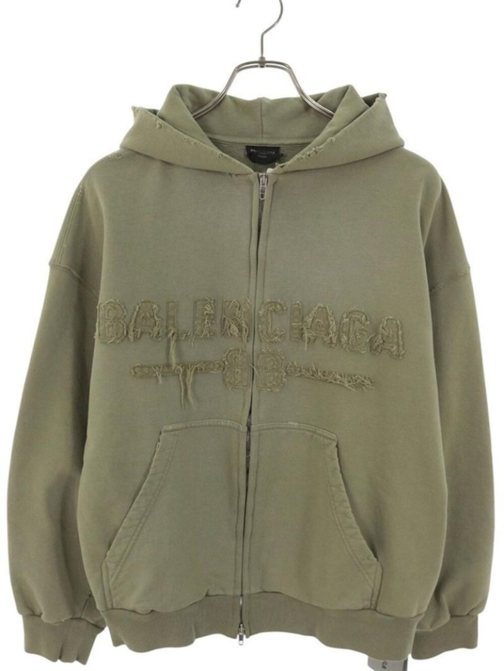 Balenciaga Logo Patch Zip Uphoodie Hoodie